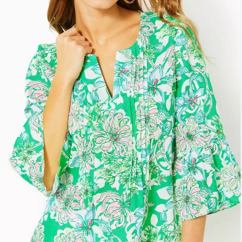 Floral Green Women's Top